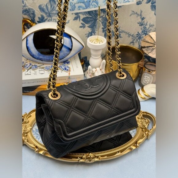 🆕 TORY BURCH 🧿 NWOT Fleming Soft Convertible Shoulder Bag, Black - AUTH - Picture 3 of 15